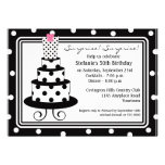 Polkadot Cake Surprise Birthday Invitation