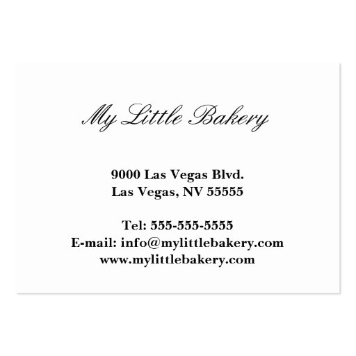 Polkadot Cupcakes Business Card Template (back side)
