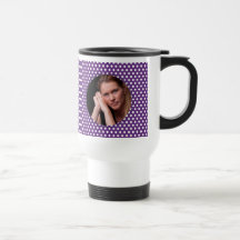 Polkadot Frame purple Mugs