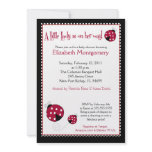 Polkadot Ladybug Baby Shower 5x7 Invitation