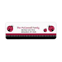 Polkadot Ladybug PRINTABLE ADDRESS LABELS