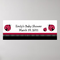 POLKADOT LADYBUGS Baby Shower /  Birthday Banner Posters