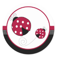Polkadot Ladybugs Envelope Seals Stickers
