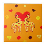 Polkadot Love Spot Giraffes Tile