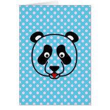 Polkadot Panda Face Card