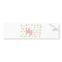 Polkadot pink and green Big Cousin T-shirt Bumper Stickers