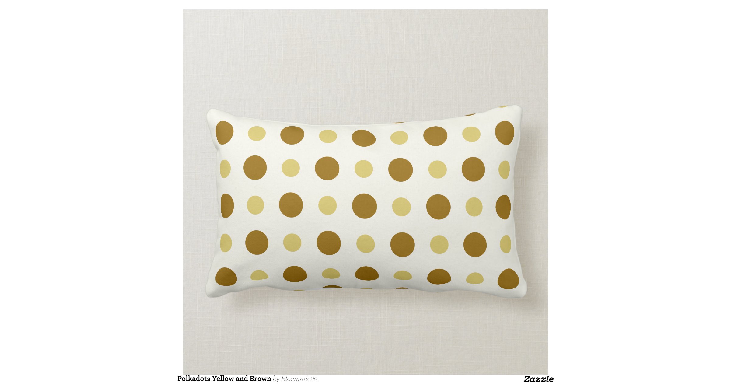 Polkadots Yellow and Brown Throw Pillows Zazzle