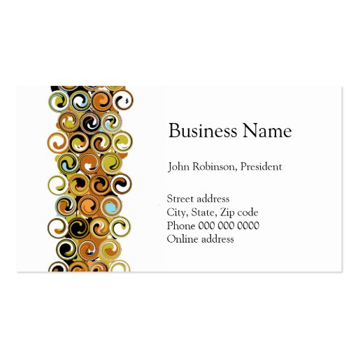 Pollack Swirl bus. card Business Cards