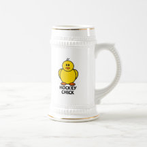 Polluelo del hockey taza