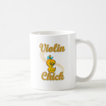 Polluelo del violín taza de café