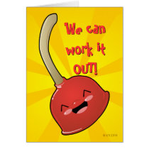 Polly Plunger Greeting Card cards