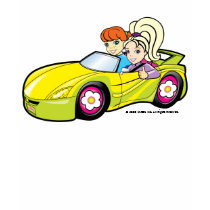 Polly Pocket and Pal in a Sports Car t-shirts