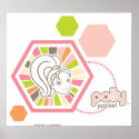 Polly Pocket Mod Hexagon Logo posters