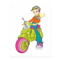 Polly Pocket Riding Her Moped posters