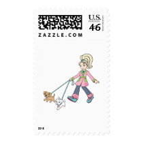 Polly Pocket Walks Her Dogs postage
