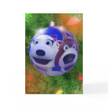Polly Polar Bear and Reggie bulb cards by Swazzle Polly Polar Bear and Reggie bulb cards