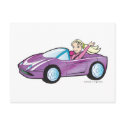 Polly Riding in Her Sassy Purple Convertible postcards by pollypocket Polly Riding in Her Sassy Purple Convertible postcards