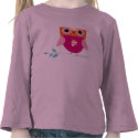Polly's Owl Friend Perched on a Branch t-shirts by pollypocket Polly's Owl Friend Perched on a Branch t-shirts