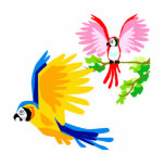Polo and Poli Parrot Photo Cutout
