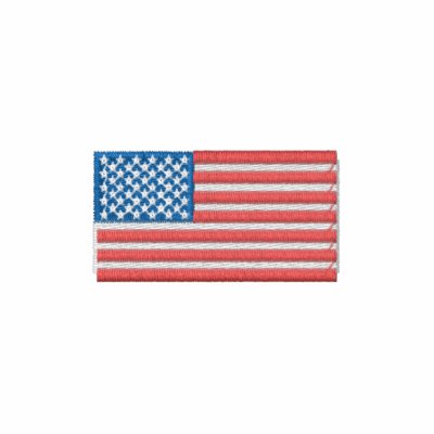 Polo bordado de la bandera americana
