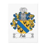 Polo Family Crest postcards