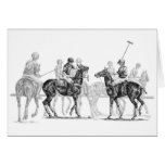 Polo Horse Match Drawing by Kelli Swan cards