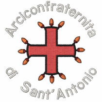 Polo nera arciconfraternita di Sant'Antonio embroidered shirts