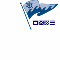 Polo shirt -waving burgee and PMYC in signal flags