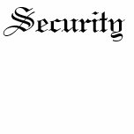 Polo shirt with subtle and discreet Security logo