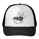 Polocrosse Player Outline with Polocrosse Inside Hats