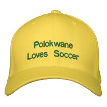 Polokwane Loves Soccer - South Africa Caps Embroidered Baseball Caps