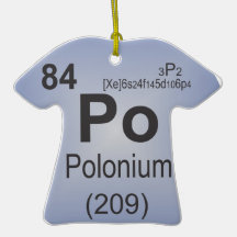 Polonium Individual Element of the Periodic Table Ornament