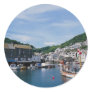 Polperro Harbor, Cornwall, England, U.K. Round Sticker