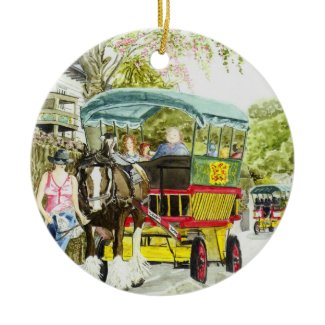 'Polperro Horse Bus' Ornament ornament