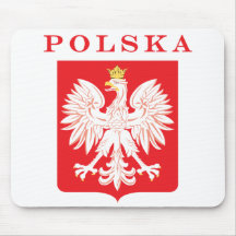 Polska Eagle Red Shield Mouse Pad