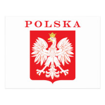Polska Eagle Red Shield Postcard