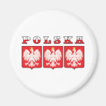 Polska Eagle Shields Fridge Magnet
