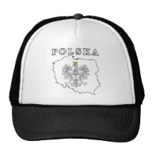 Polska Map With Eagle Mesh Hat