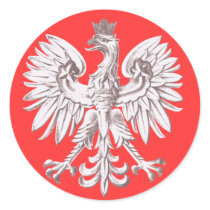 Polska Round Stickers