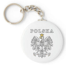 Polska With Polish Eagle Key Chains