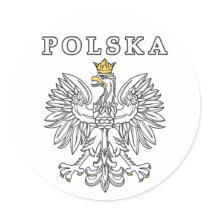 Polska With Polish Eagle stickers by PolishHeritage Polska With Polish Eagle stickers