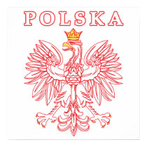 Polska With Red Polish Eagle posters