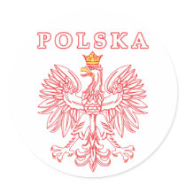 Polska With Red Polish Eagle stickers