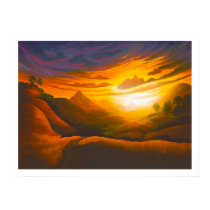 Poly Canyon Sunset Over Hollister Peak posters