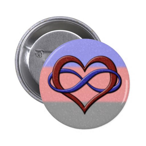 Polyamorous Pride Infinity Heart Button Zazzle