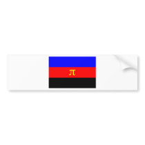 Polyamory Flag -- Pi 3-color Bumper Stickers