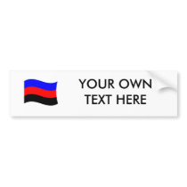 POLYAMORY FLAG WAVING STRIPES BUMPER STICKER