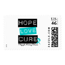 Polycystic Kidney Disease Hope Love Cure Postage Stamps