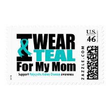 Polycystic Kidney Disease I Wear Teal For My Mom Postage