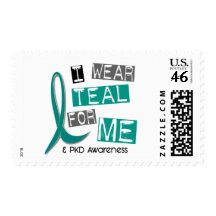 Polycystic Kidney Disease PKD I Wear Teal For ME Stamp